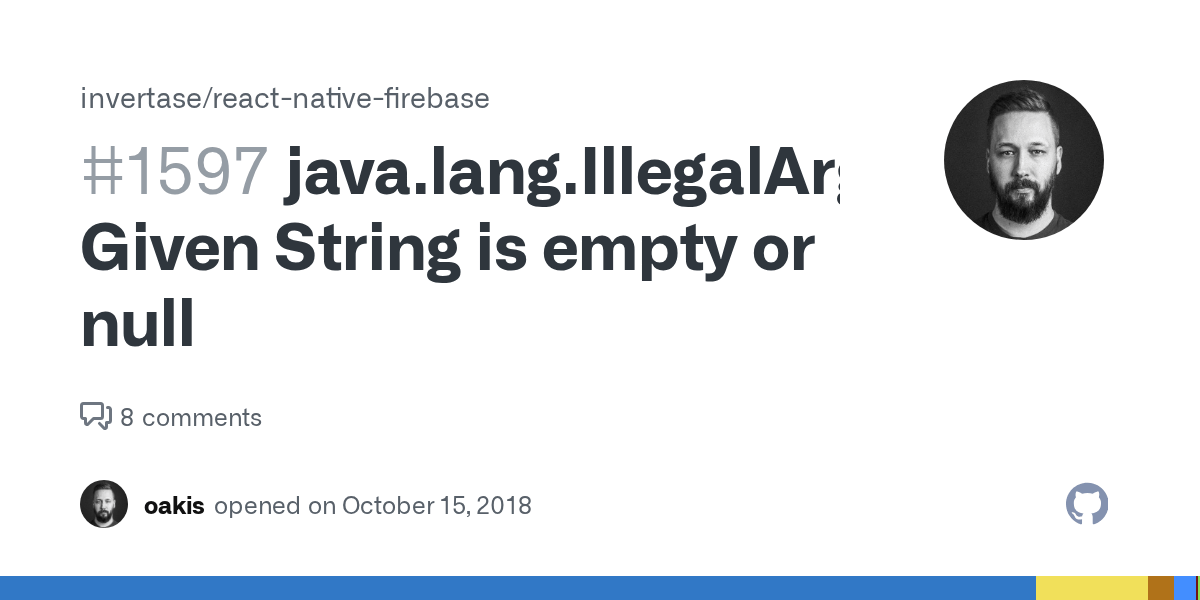 java.lang.IllegalArgumentException Given String is empty or null