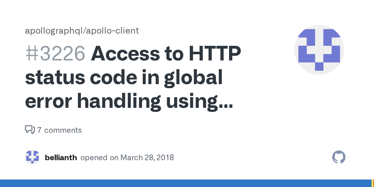 Access to HTTP status code in global error handling using apolloclient 2 · Issue 3226