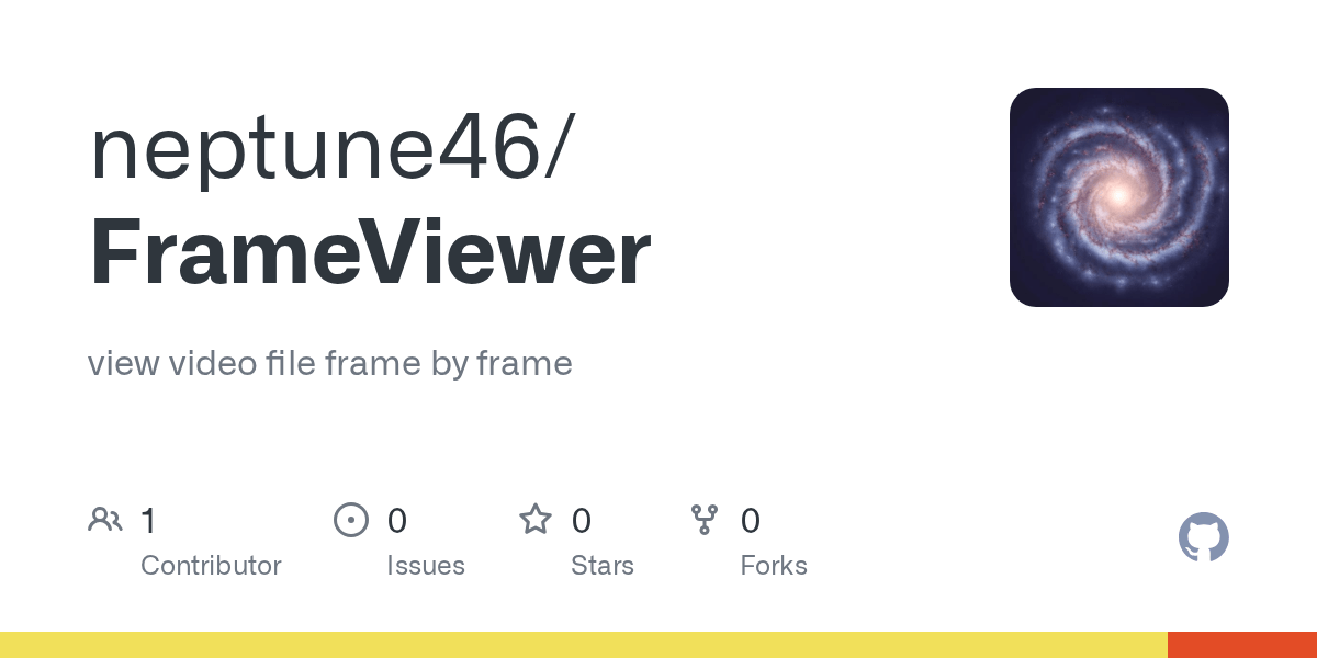 GitHub neptune46/FrameViewer view video file frame by frame