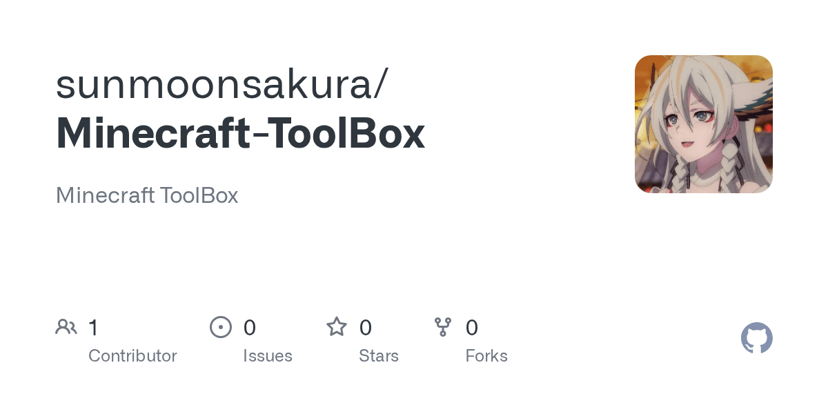 GitHub sunmoonsakura/MinecraftToolBox Minecraft ToolBox