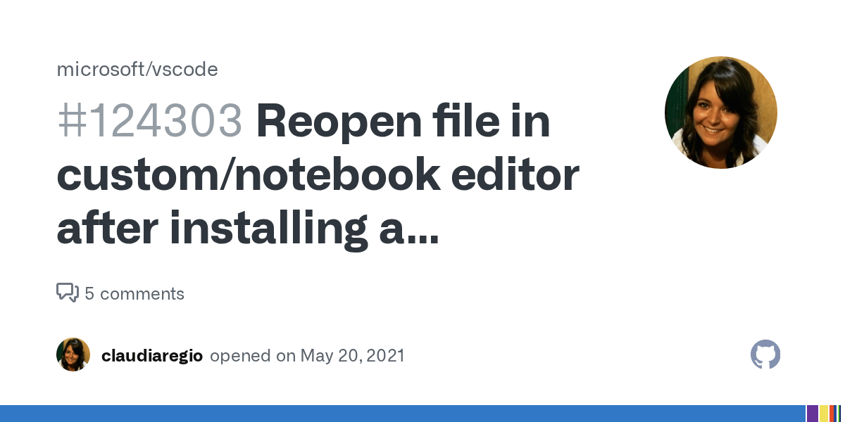 Reopen file in custom/notebook editor after installing a compatible custom* editor extension
