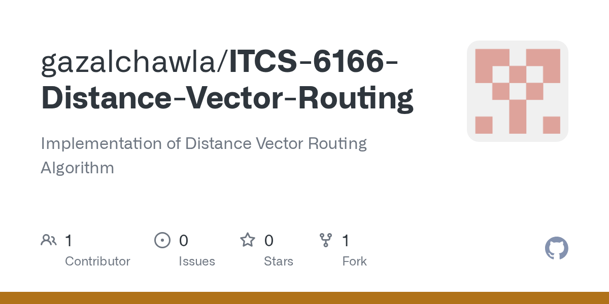 GitHub gazalchawla/ITCS6166DistanceVectorRouting Implementation