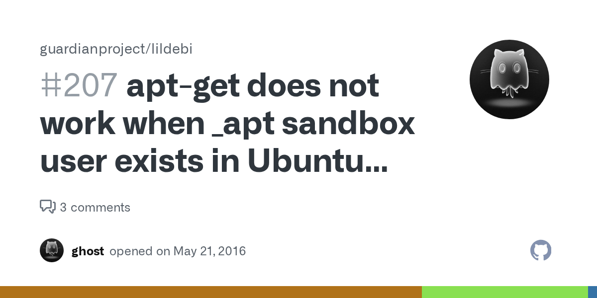 aptget does not work when _apt sandbox user exists in Ubuntu 16.04