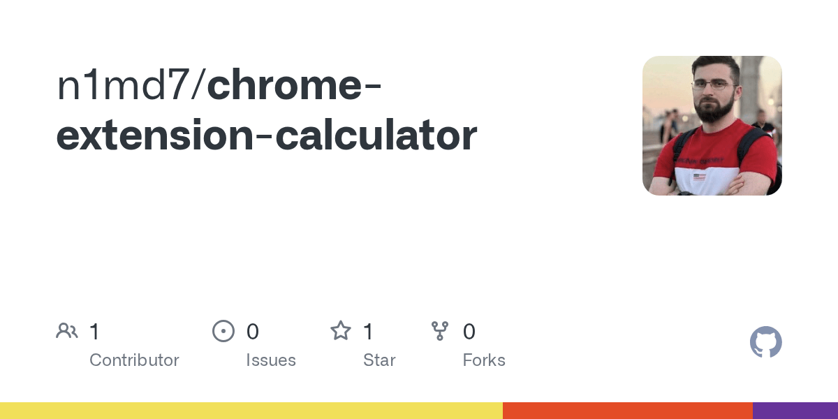Github - N1Md7/Chrome-Extension-Calculator