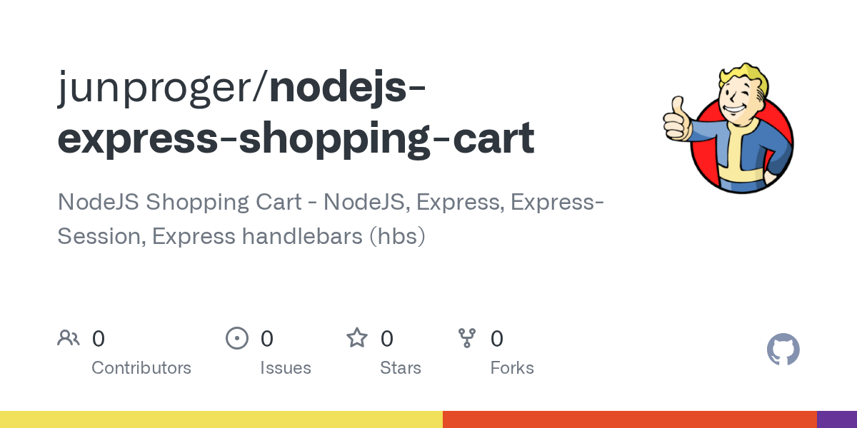 GitHub NodeJS Shopping Cart