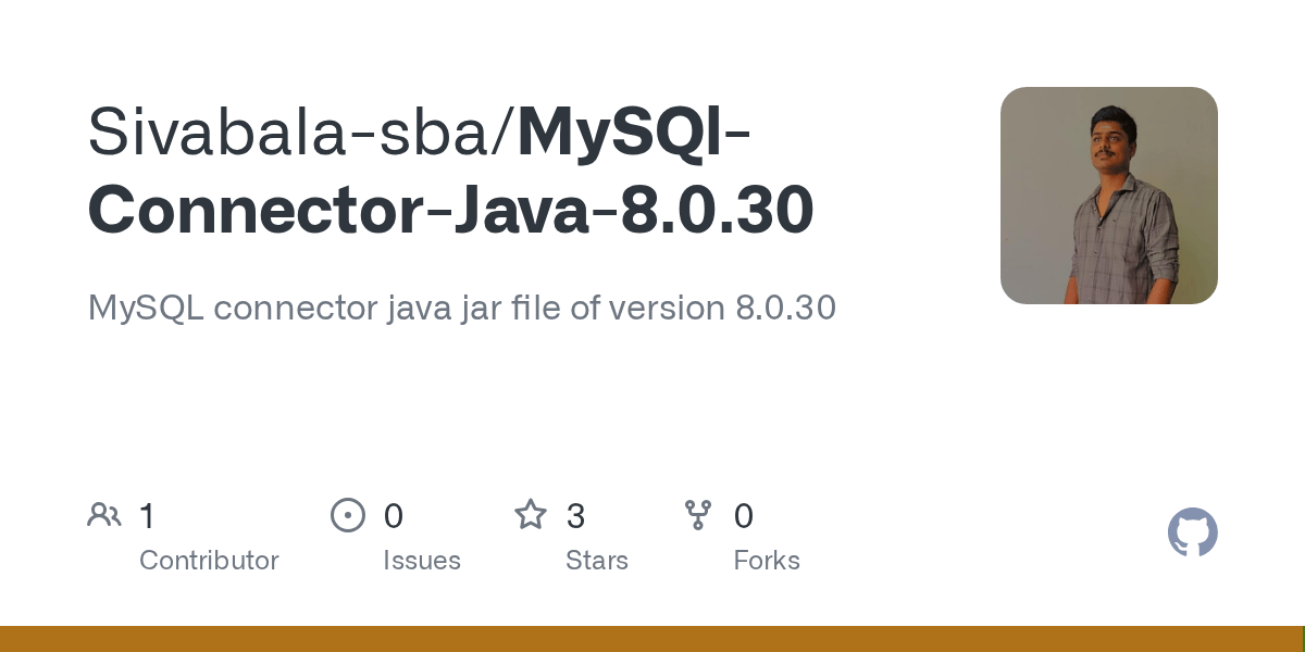 GitHub Sivabalasba/MySQlConnectorJava8.0.30 MySQL connector java