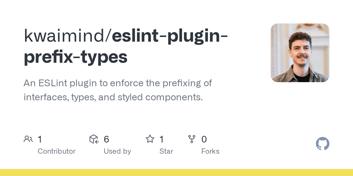 GitHub kwaimind/eslintpluginprefixtypes An ESLint plugin to enforce the prefixing of