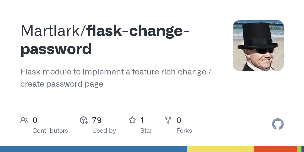 GitHub Martlark/flaskchangepassword Flask module to implement a
