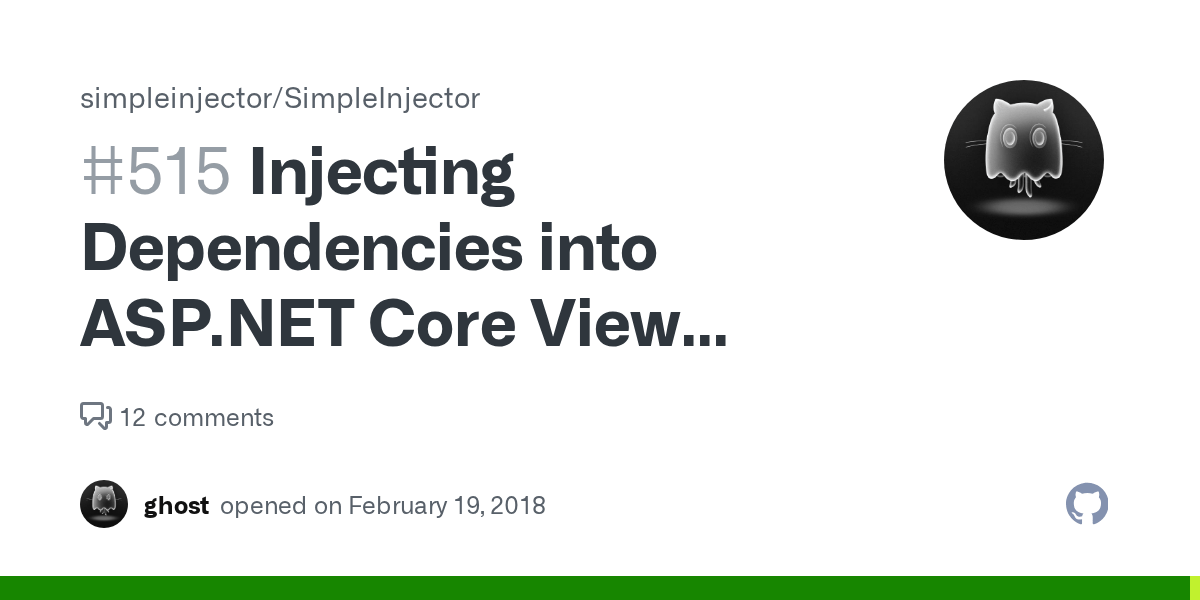 Injecting Dependencies into Core View Model objects · Issue