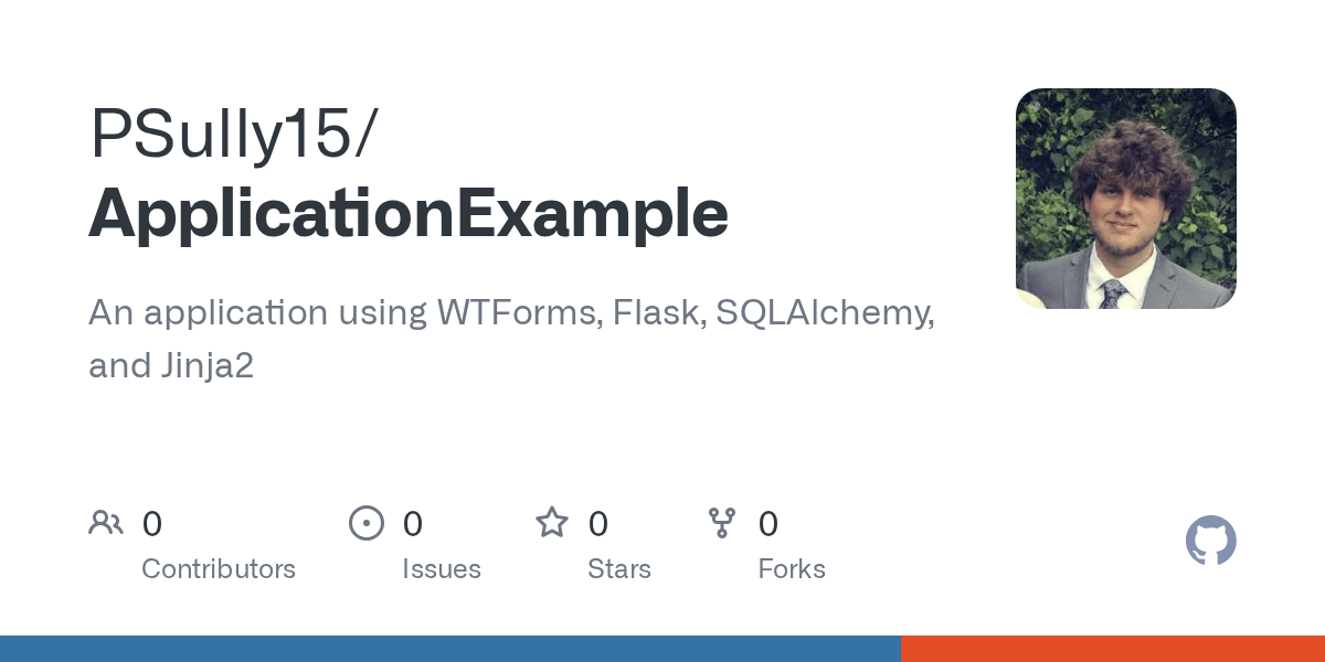 GitHub PSully15/ApplicationExample An application using WTForms