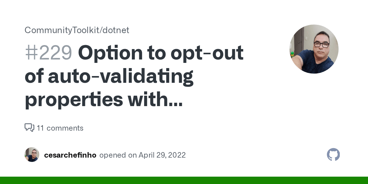 Option to optout of autovalidating properties with validation attributes and perform