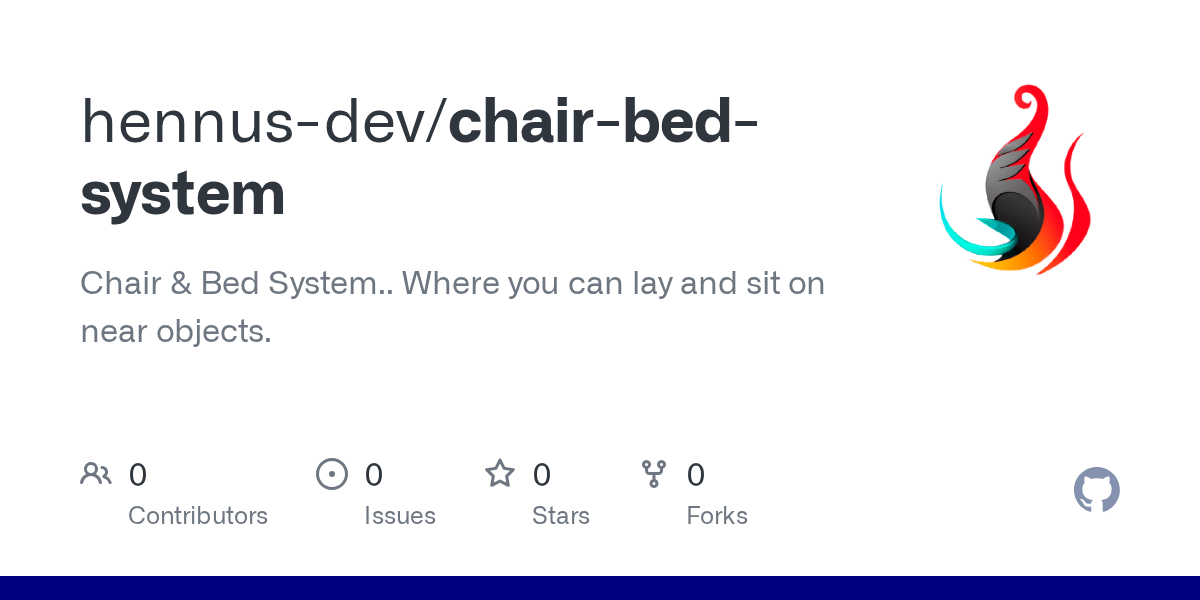 GitHub hennusdev/chairbedsystem Chair & Bed System.. Where you can lay and sit on near
