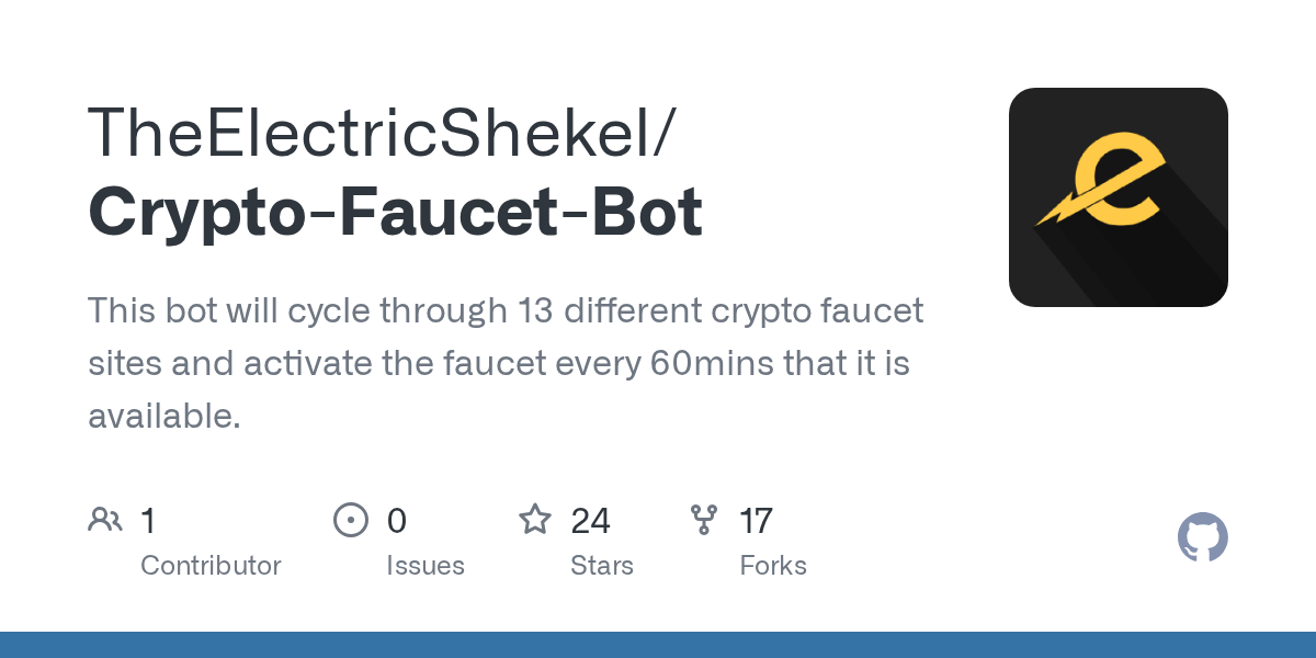 GitHub TheElectricShekel/CryptoFaucetBot This bot will cycle