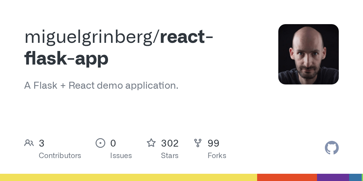 GitHub miguelgrinberg/reactflaskapp A Flask + React demo application.