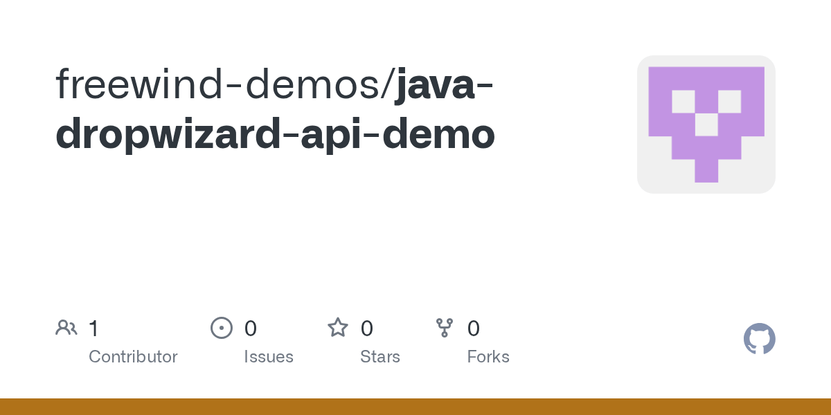 GitHub freewinddemos/javadropwizardapidemo