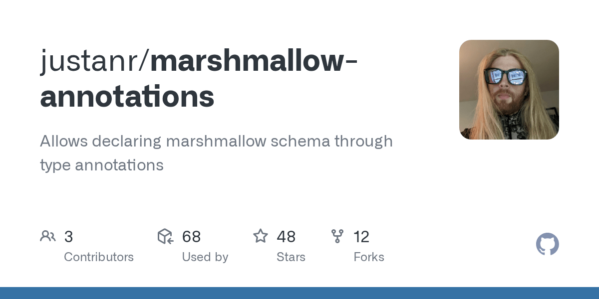 GitHub justanr/marshmallowannotations Allows declaring marshmallow