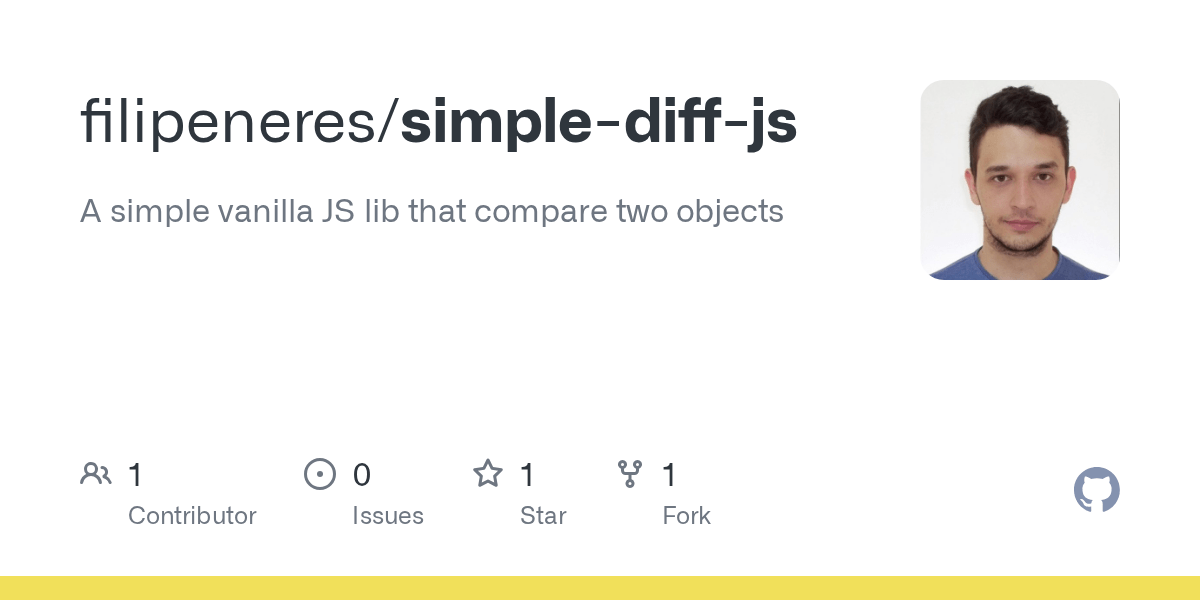 GitHub filipeneres/simplediffjs A simple vanilla JS lib that