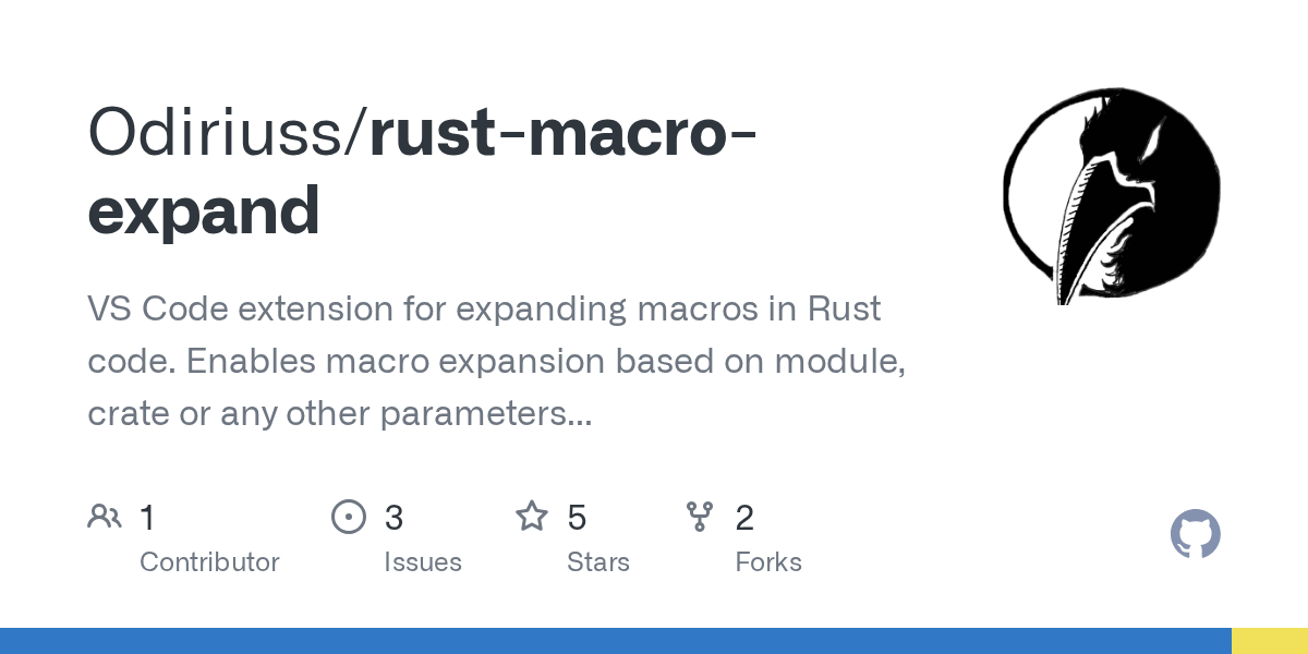 GitHub Odiriuss/rustmacroexpand VS Code extension for expanding