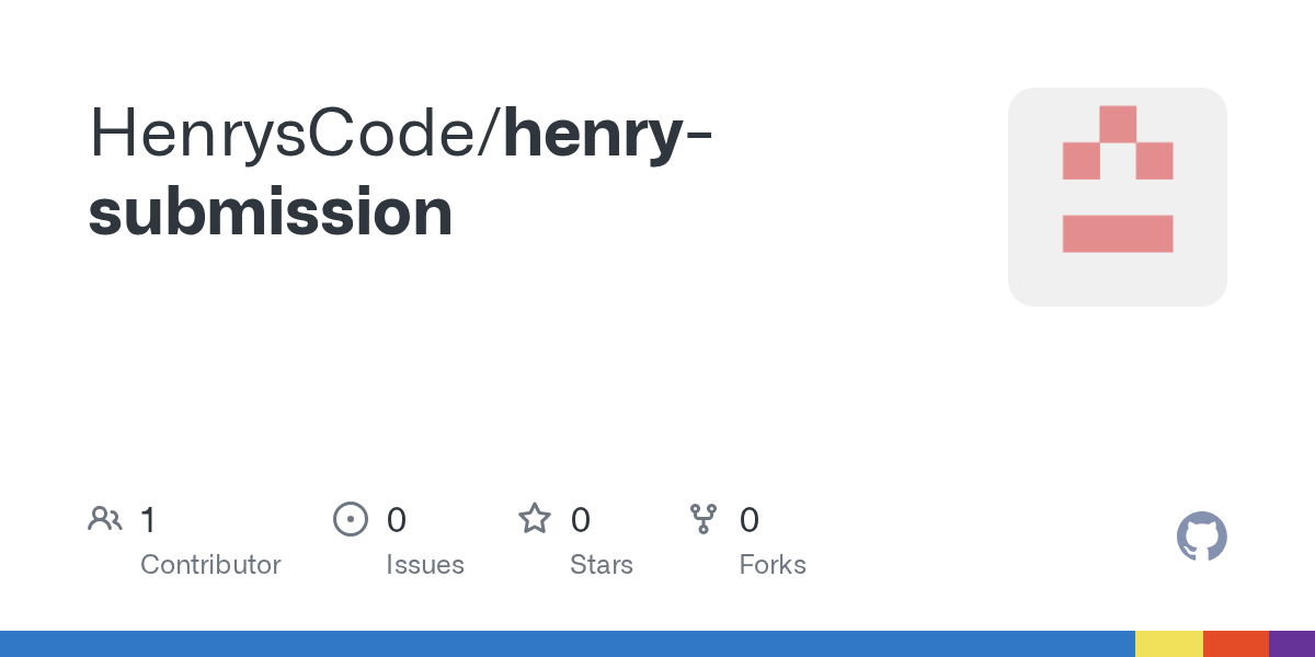 GitHub HenrysCode/henrysubmission