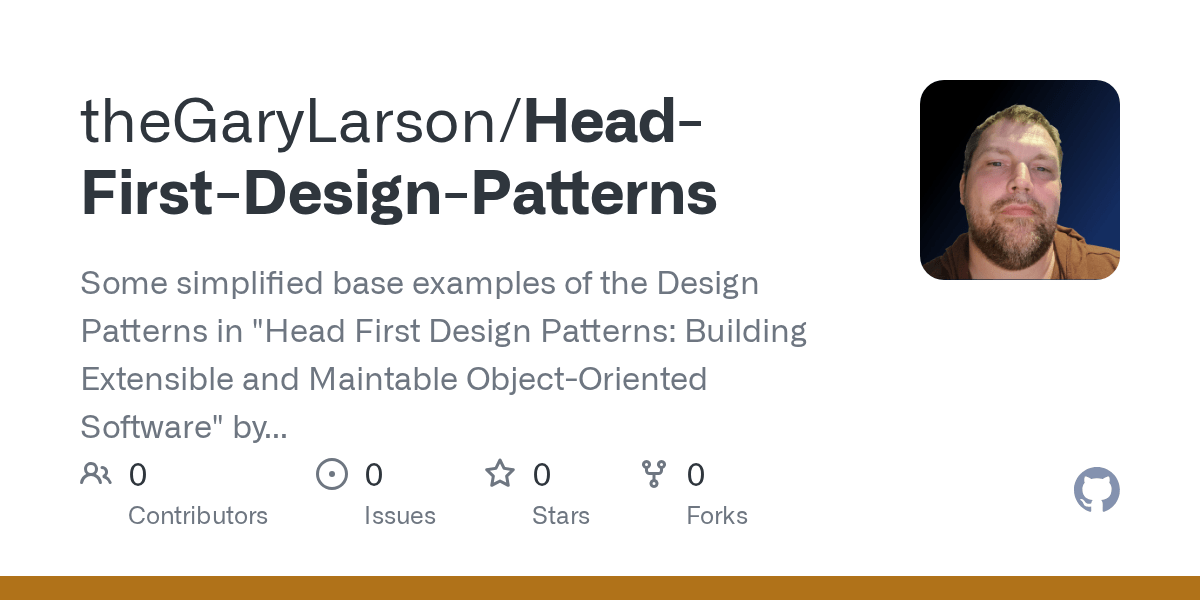 GitHub theGaryLarson/HeadFirstDesignPatterns Some simplified base