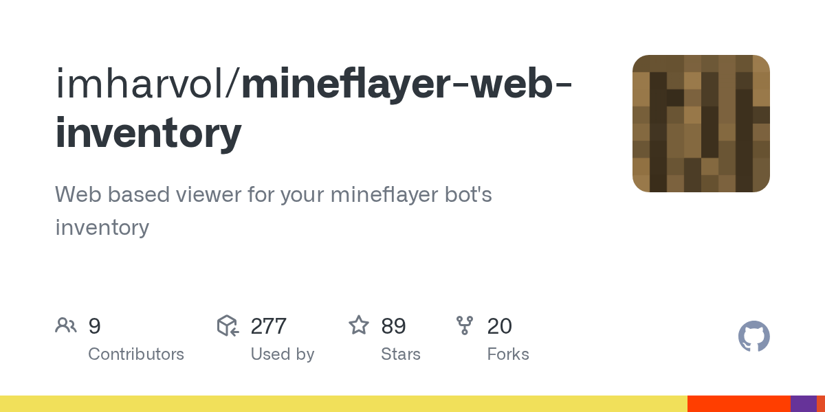 GitHub imharvol/mineflayerwebinventory Web based viewer for your