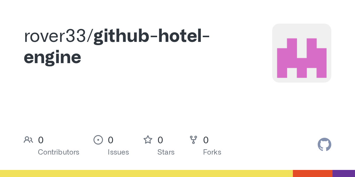 GitHub - rover33/github-hotel-engine