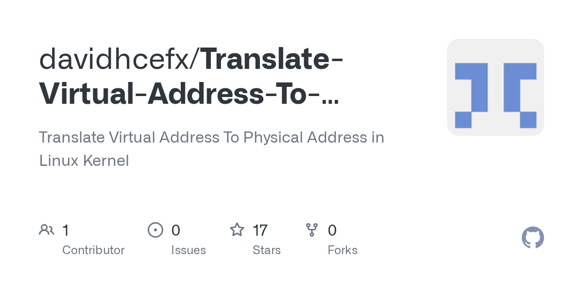 GitHub davidhcefx/TranslateVirtualAddressToPhysicalAddressin