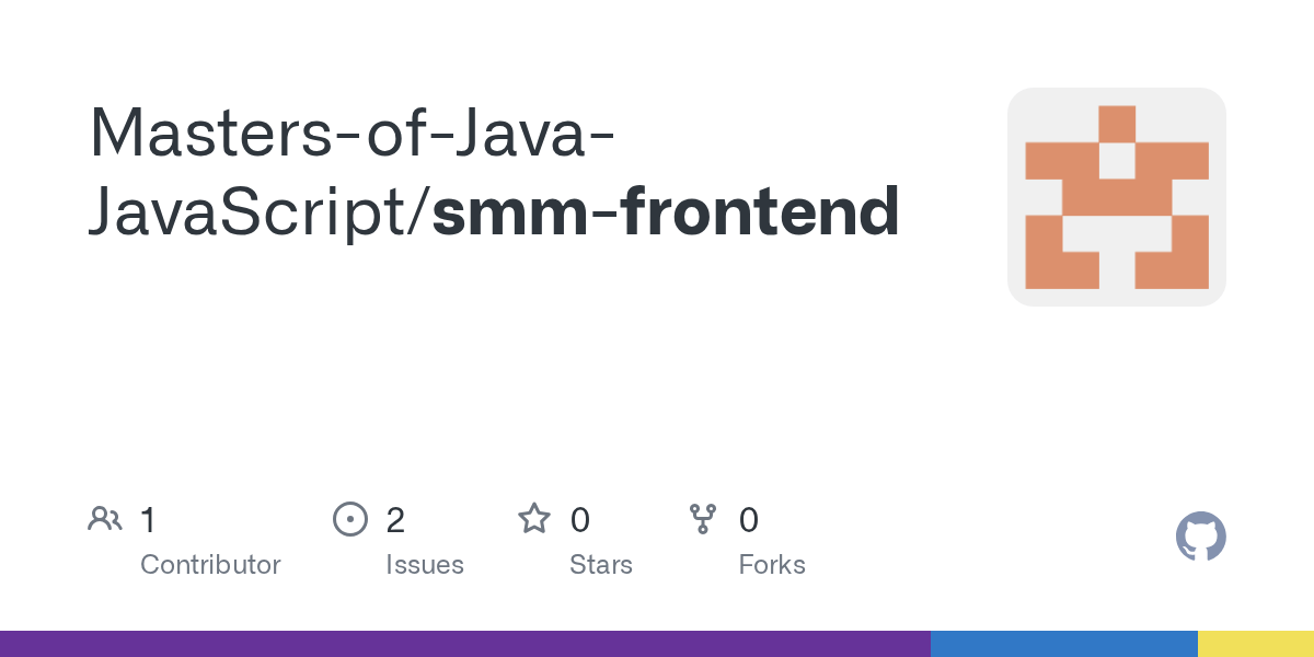 GitHub MastersofJavaJavaScript/smmfrontend