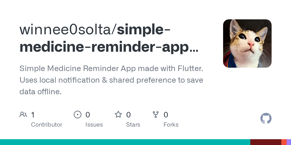 GitHub winnee0solta/simplemedicinereminderappwithflutter Simple