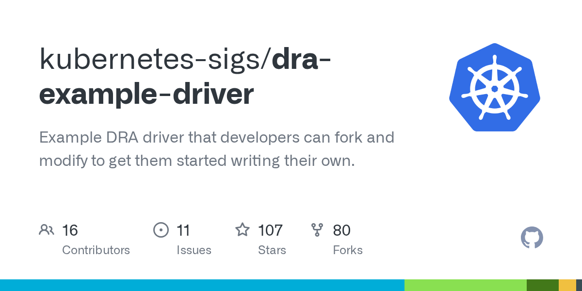 GitHub Example DRA driver that