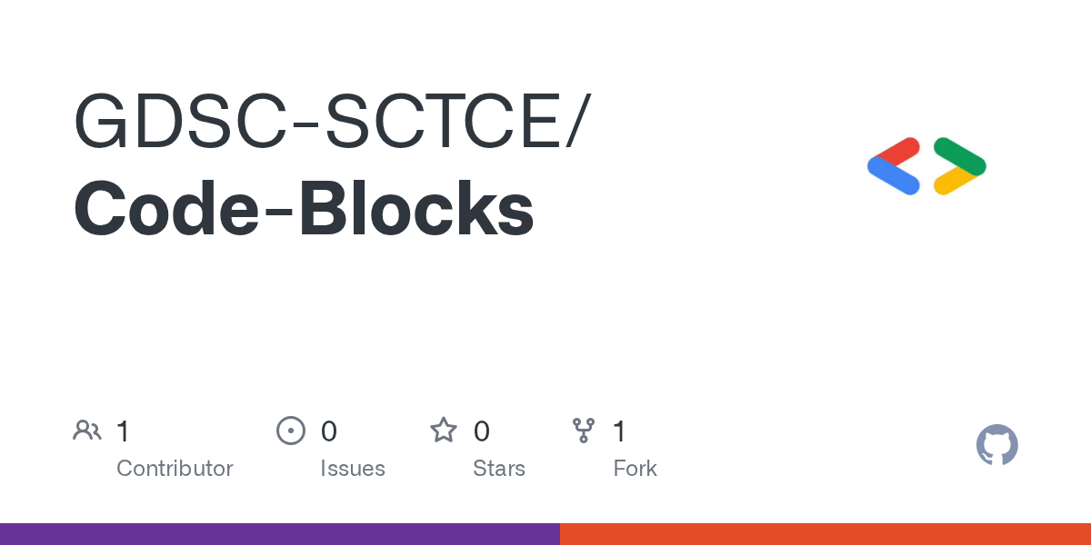 GitHub GDSCSCTCE/CodeBlocks