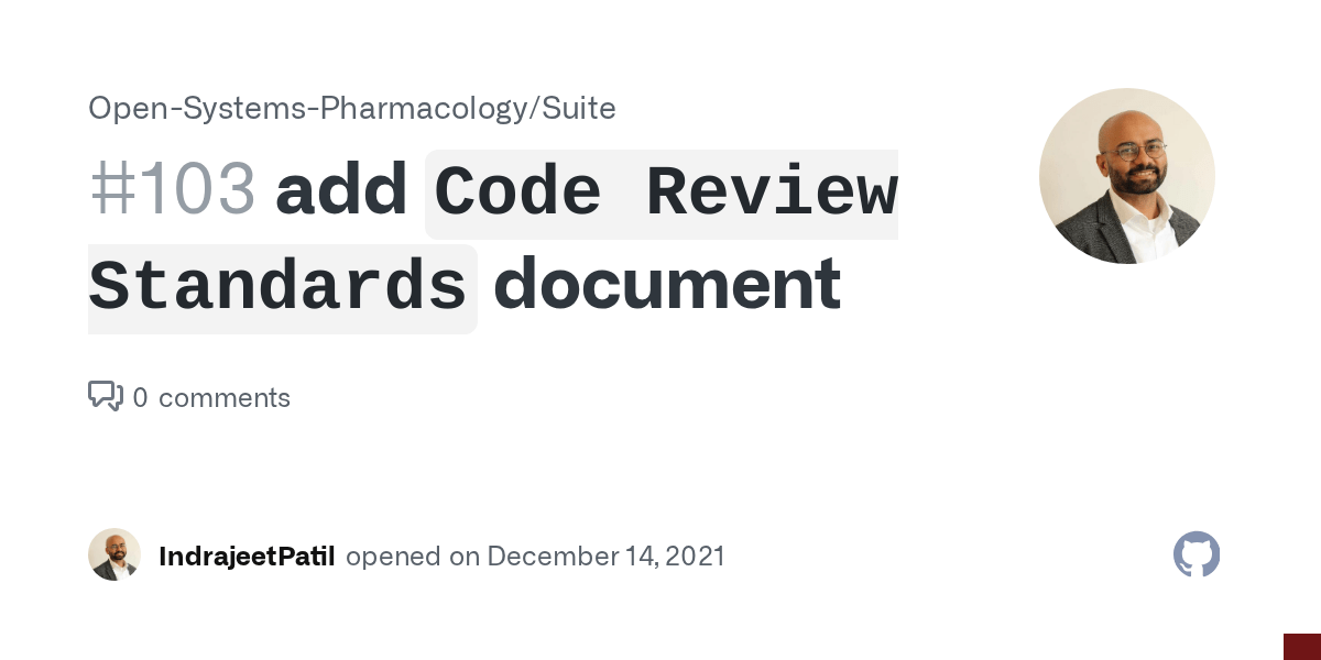add `Code Review Standards` document · Issue 103 · OpenSystems
