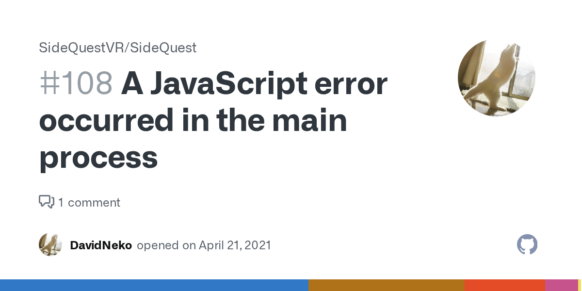 A JavaScript error occurred in the main process · Issue 108