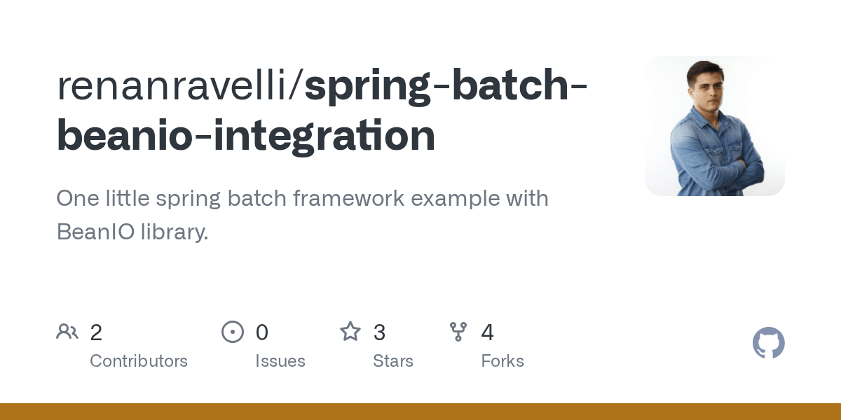 GitHub renanravelli/springbatchbeaniointegration One little