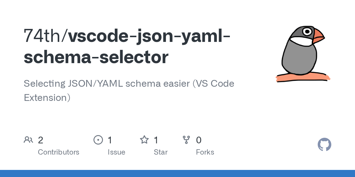 GitHub 74th/vscodejsonyamlschemaselector Selecting JSON/YAML