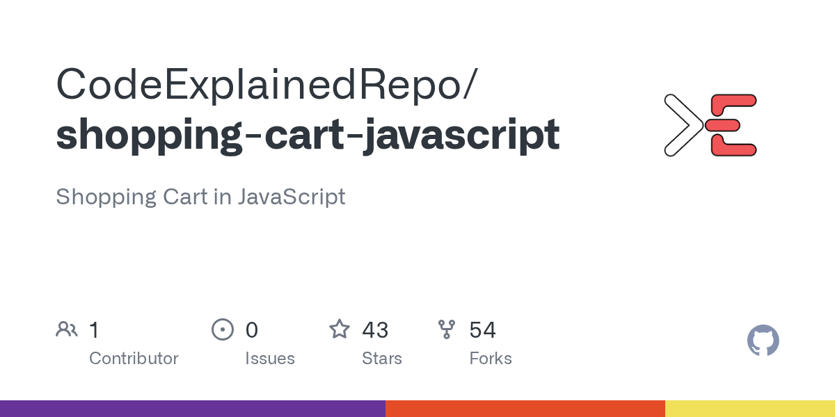 GitHub Shopping Cart in