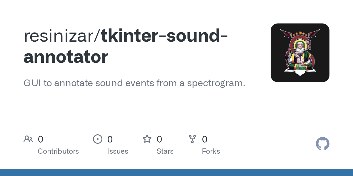 GitHub resinizar/tkintersoundannotator GUI to annotate sound