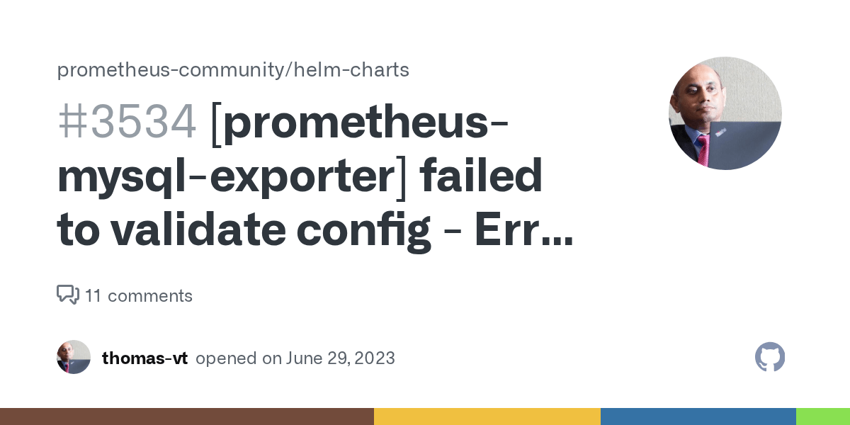 [prometheusmysqlexporter] failed to validate config Error parsing