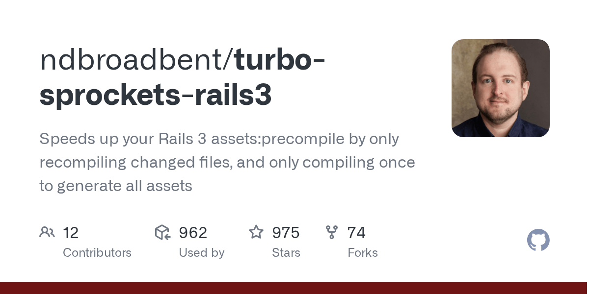 GitHub ndbroadbent/turbosprocketsrails3 Speeds up your Rails 3