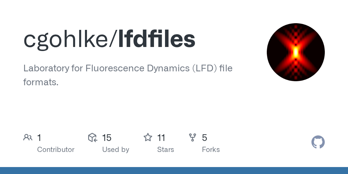 GitHub cgohlke/lfdfiles Laboratory for Fluorescence Dynamics (LFD