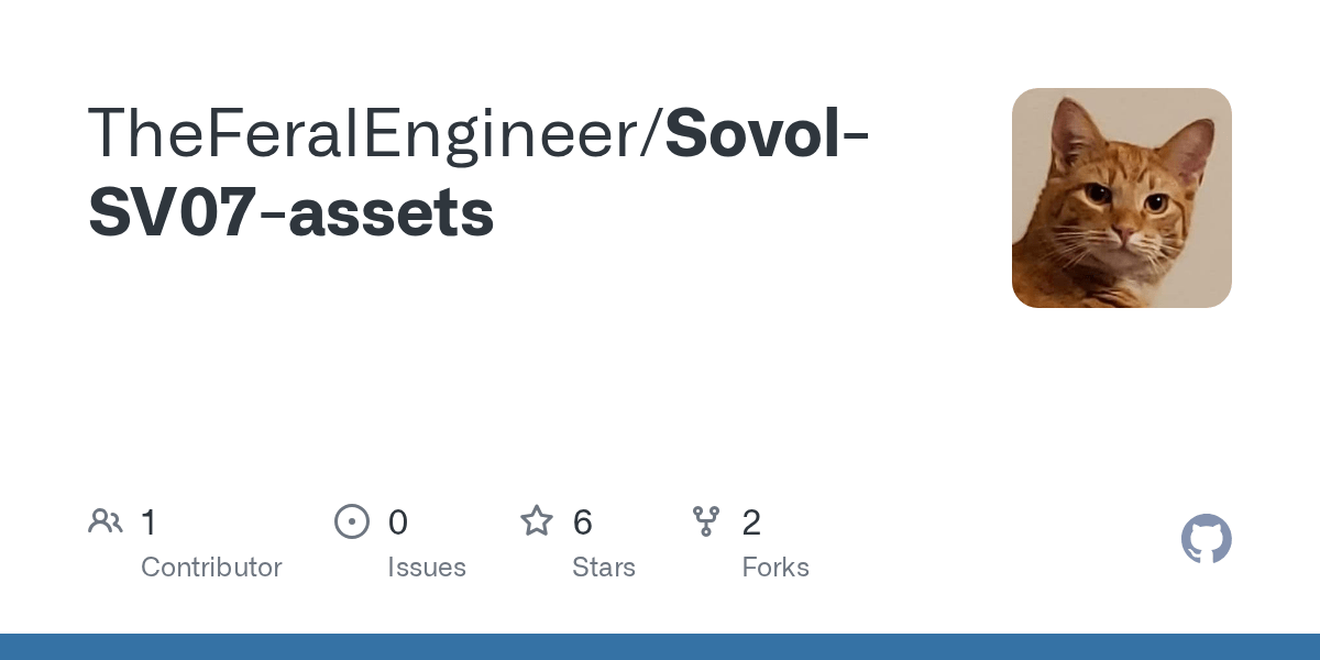 GitHub TheFeralEngineer/SovolSV07assets