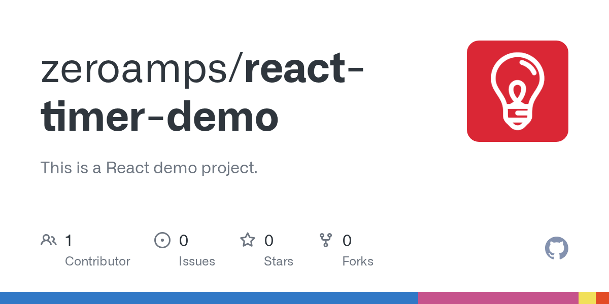 GitHub zeroamps/reacttimerdemo This is a React demo project.