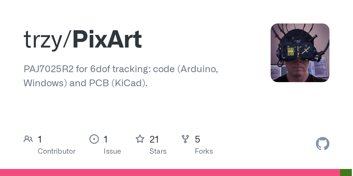 GitHub trzy/PixArt PAJ7025R2 for 6dof tracking code (Arduino