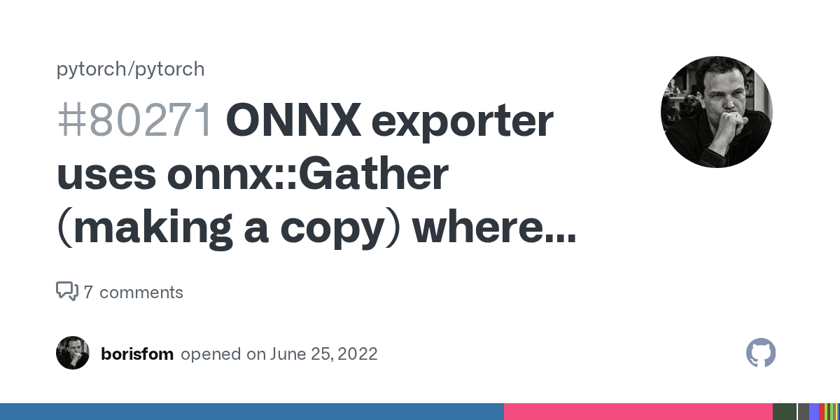 ONNX exporter uses onnxGather (making a copy) where onnxSlice