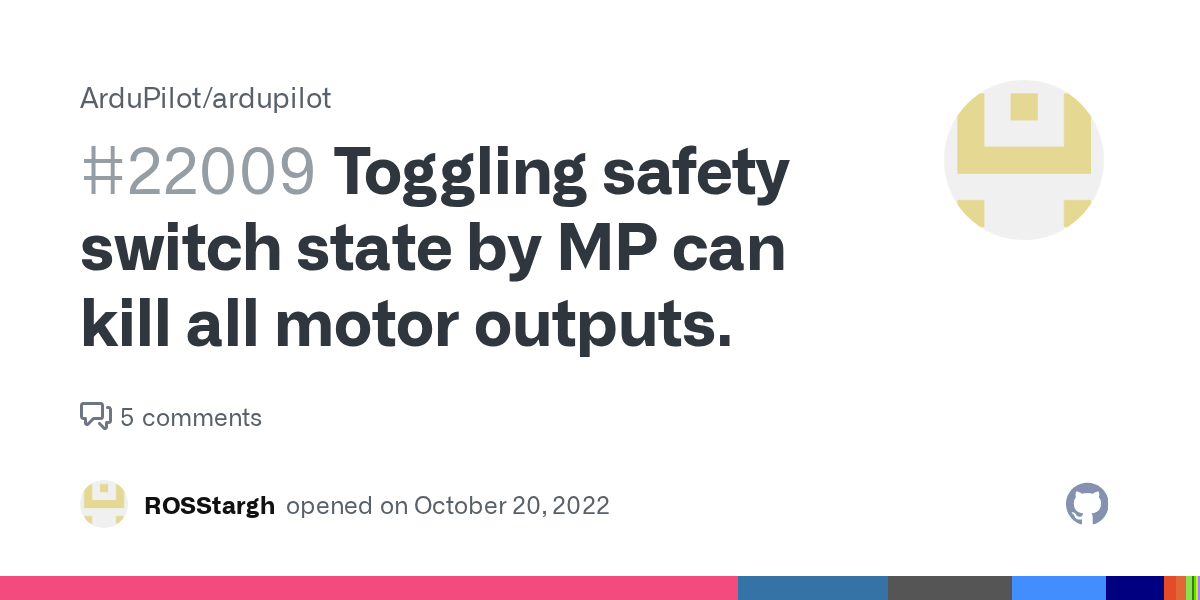 Toggling safety switch state by MP can kill all motor outputs. · Issue