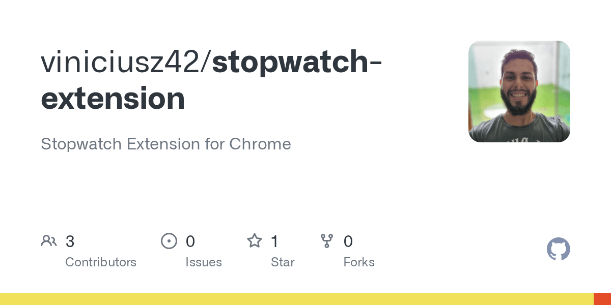 GitHub viniciusz42/stopwatchextension Stopwatch Extension for Chrome