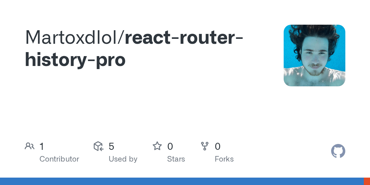 GitHub Martoxdlol/reactrouterhistorypro
