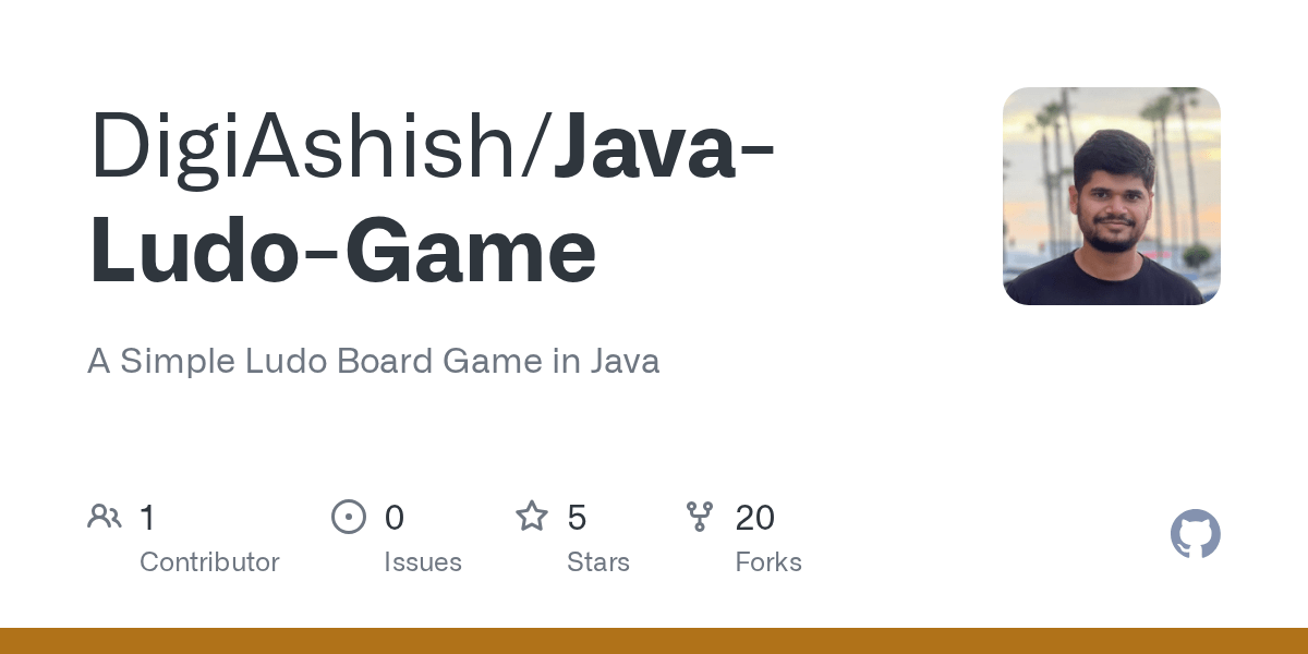 GitHub DigiAshish/JavaLudoGame A Simple Ludo Board Game in Java