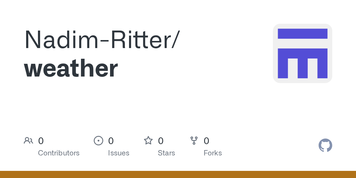 GitHub NadimRitter/weather