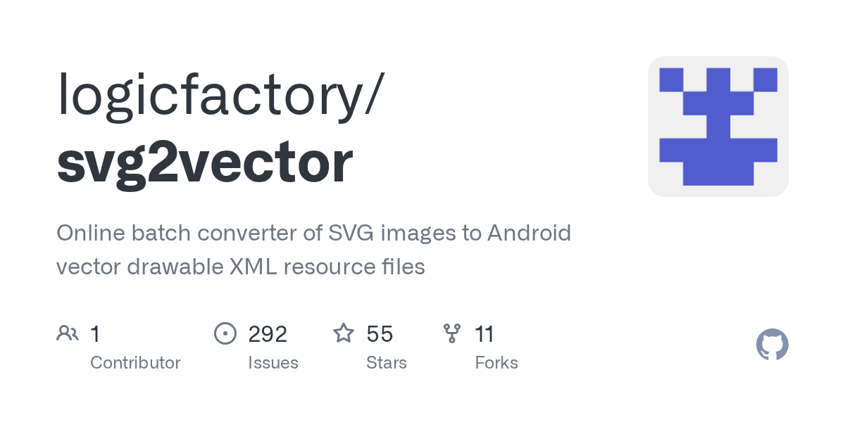 GitHub logicfactory/svg2vector Online batch converter of SVG images